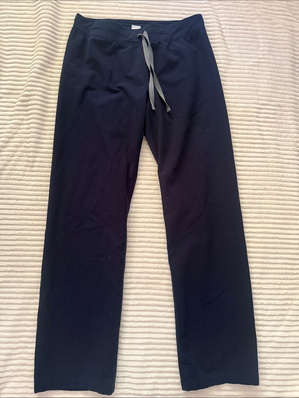Figs Navy Women's Drawstring Joggers with Gray Waist Tie